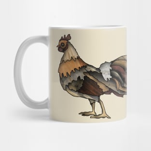 Wooden Rooster Mug